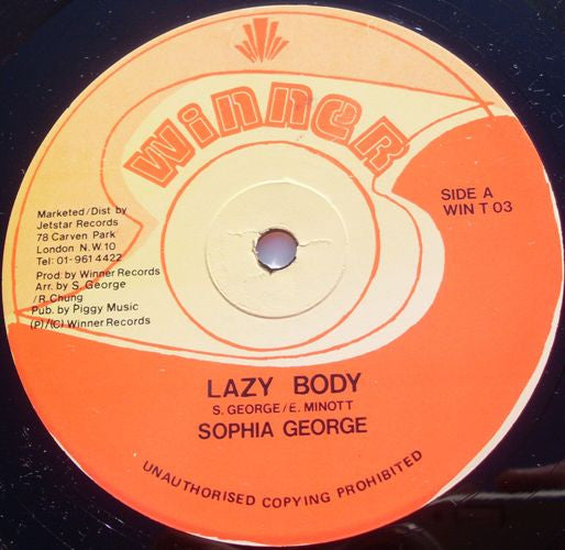 Sophia George : Lazy Body / Can't Live Without You (12")