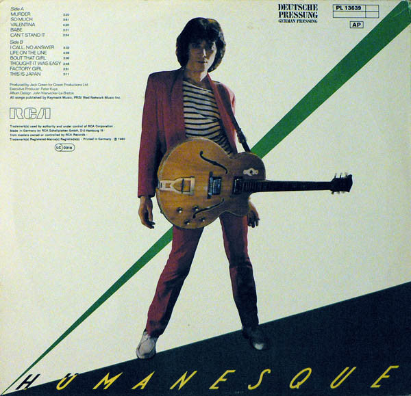 Jack Green : Humanesque (LP, Album)