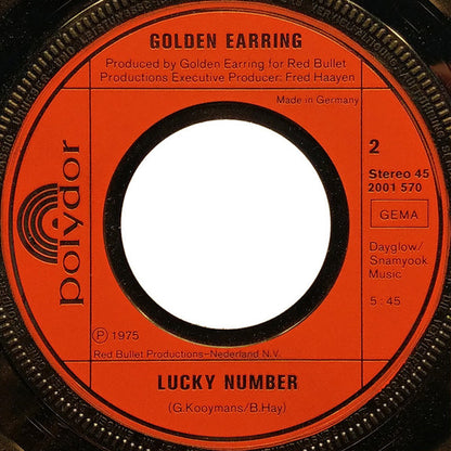 Golden Earring : Ce Soir (7", Single)