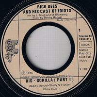 Rick Dees & His Cast Of Idiots : Dis-Gorilla Part 1+2 (7", Single)