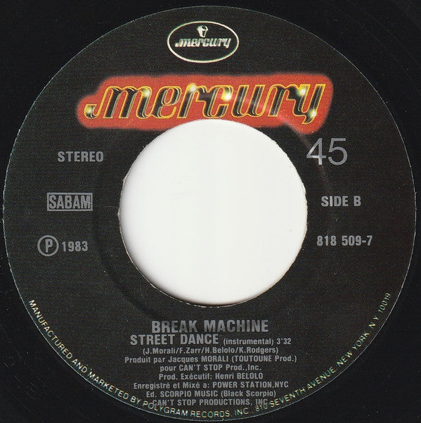 Break Machine : Street Dance (7")