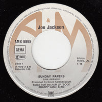 Joe Jackson : Sunday Papers (7", Single, M/Print)