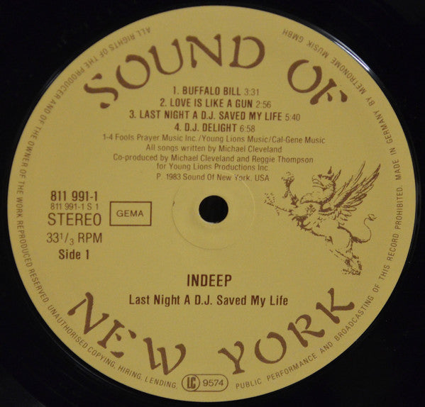 Indeep : Last Night A DJ Saved My Life! (LP, Album)