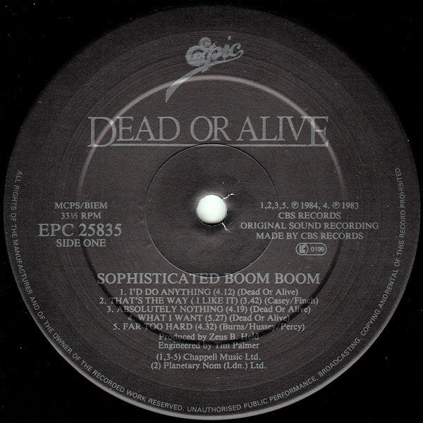 Dead Or Alive : Sophisticated Boom Boom (LP, Album)