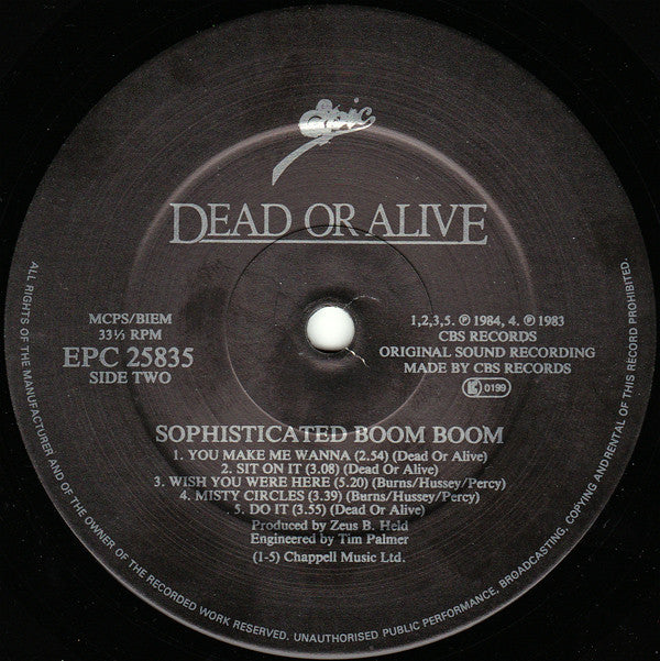 Dead Or Alive : Sophisticated Boom Boom (LP, Album)