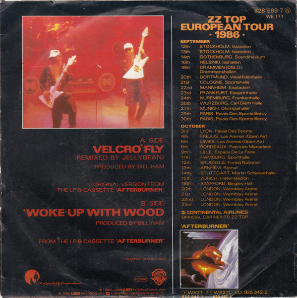 ZZ Top : Velcro Fly (7", Single, Rem)