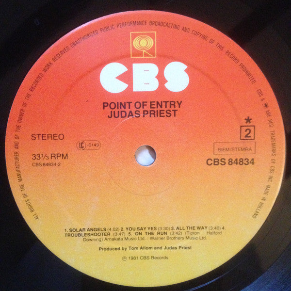 Judas Priest : Point Of Entry (LP, Album)