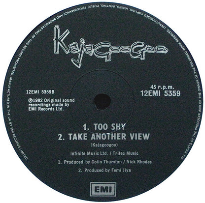 Kajagoogoo : Too Shy (Midnight Mix) (12", Single)
