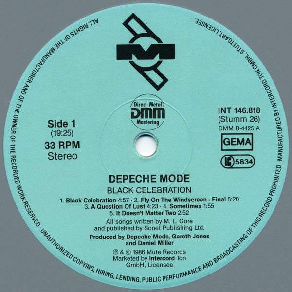 Depeche Mode : Black Celebration (LP, Album, M/Print, RP, Gre)