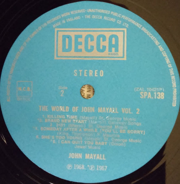 John Mayall : The World Of John Mayall Vol.2 (LP, Comp)