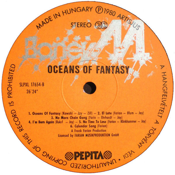 Boney M. : Oceans Of Fantasy (LP, Album)