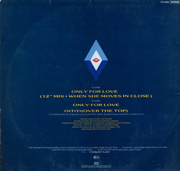 Limahl : Only For Love (12", Maxi)