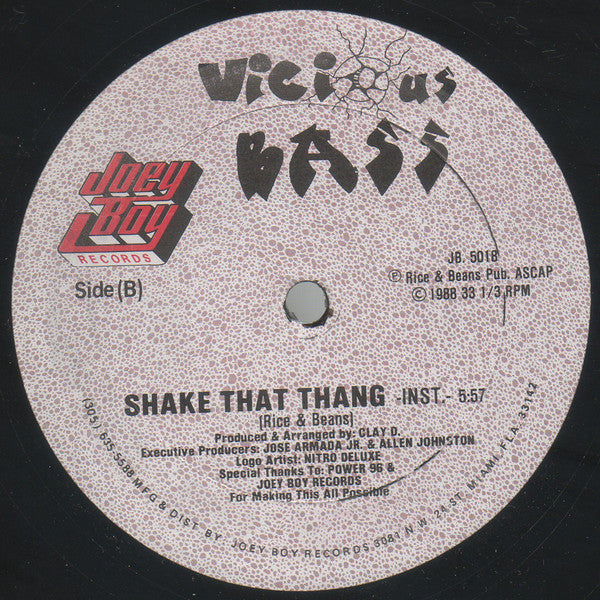Vicious Bass : Shake That Thang (12")