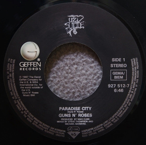 Guns N' Roses : Paradise City (7", Single)