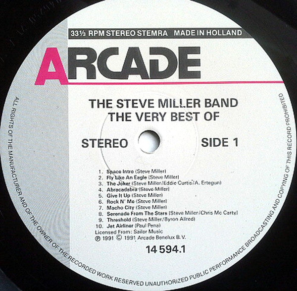 Steve Miller Band : The Very Best Of The Steve Miller Band (LP, Comp)