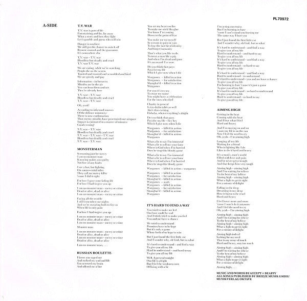 Accept : Russian Roulette (LP, Album)