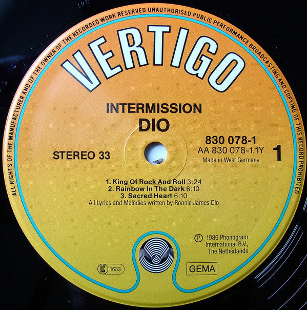 Dio (2) : Intermission (12", MiniAlbum)