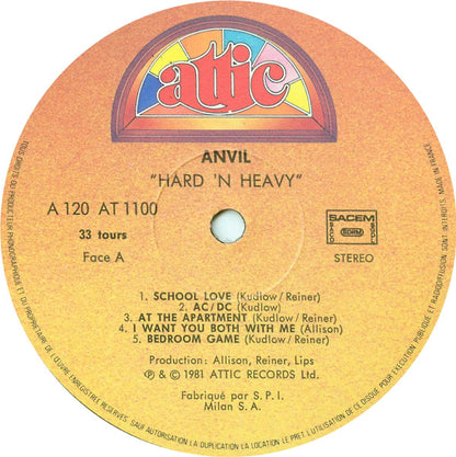 Anvil : Hard 'N' Heavy (LP, Album)