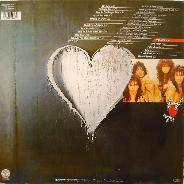 Warlock (2) : True As Steel (LP, Album)