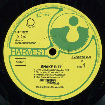 David Coverdales Whitesnake* : Snakebite (LP, Album)