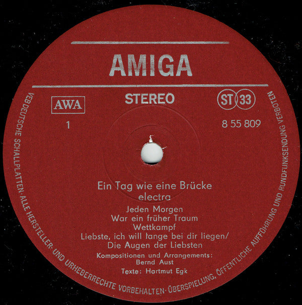 Electra (7) : Ein Tag Wie Eine Brücke (LP, Album, Red)