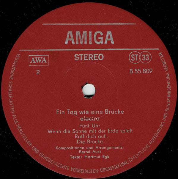 Electra (7) : Ein Tag Wie Eine Brücke (LP, Album, Red)