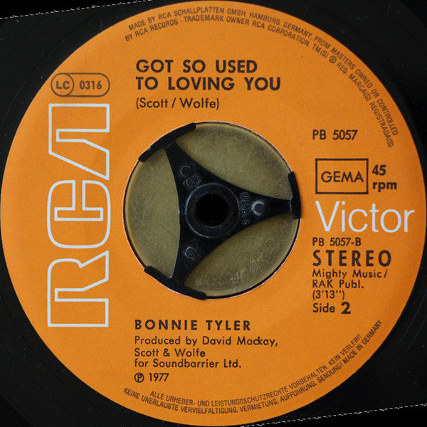 Bonnie Tyler : It's A Heartache (7", Single)