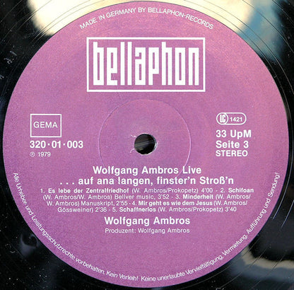 W. Ambros* : Live (...Auf Ana Langen, Finster'n Stroß'n) (2xLP, Album, RE)