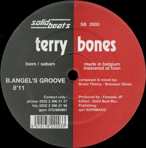 Terry Bones : Getaway / Angel's Groove (12")