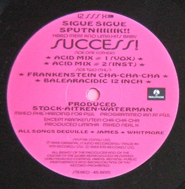 Sigue Sigue Sputniiiiik!!* : Success! (Acid Mixes) (12", Single)