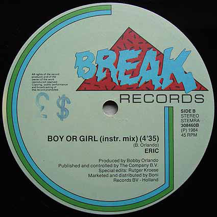 Eric : Boy Or Girl (12")
