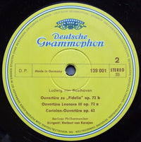 Franz Schubert / Ludwig van Beethoven : Berliner Philharmoniker · Herbert von Karajan : Symphonie Nr. 8 »Unvollendete« / Fidelio · Leonore III · Coriolan (Ouvertüren) (LP)
