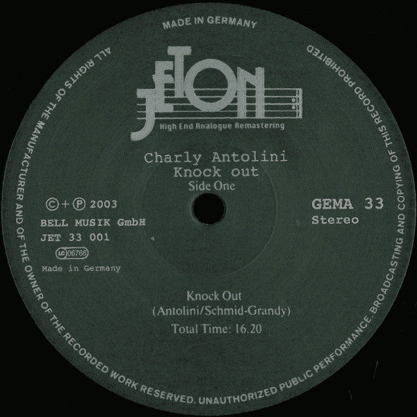 Charly Antolini : Knock Out (LP, Album, Ltd, RE, RM, 180)