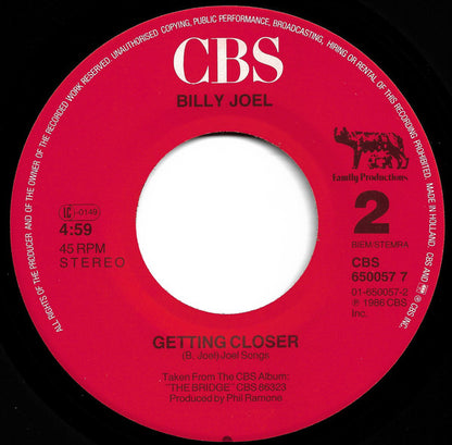Billy Joel : A Matter Of Trust (7", Single)