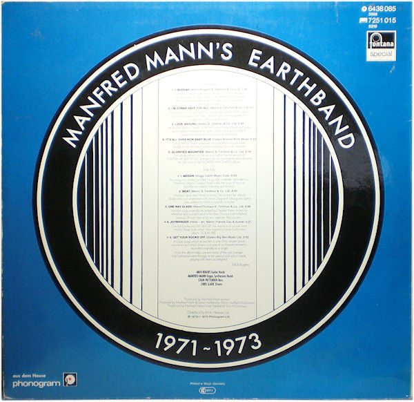 Manfred Mann's Earth Band : 1971 - 1973 (LP, Comp, Inj)