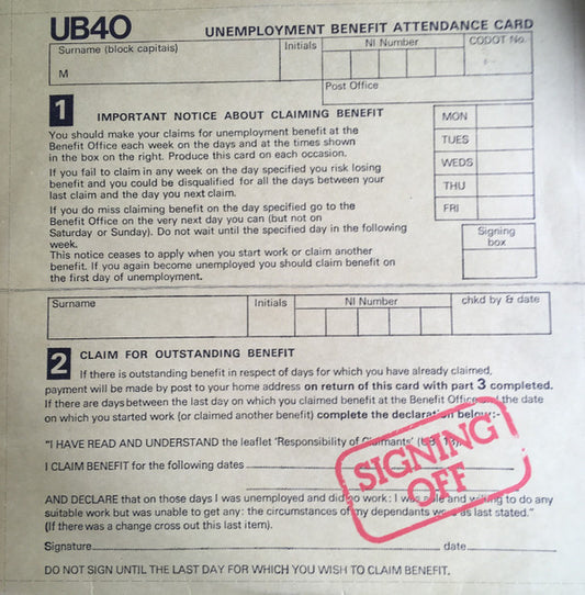 UB40 : Signing Off (LP, Album + 12")