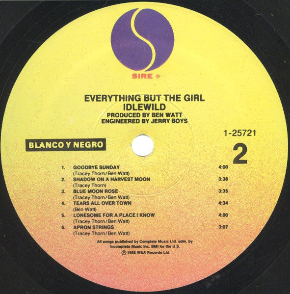 Everything But The Girl : Idlewild (LP, Album, SRC)