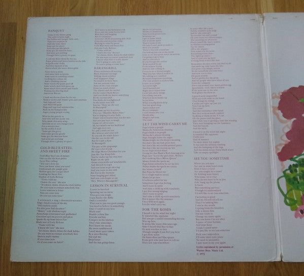 Joni Mitchell : For The Roses (LP, Album, RP, Gat)
