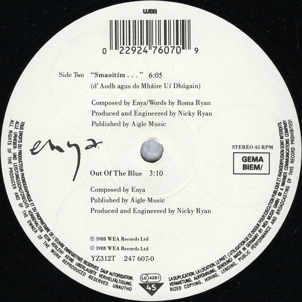 Enya : Orinoco Flow (Sail Away) (12")