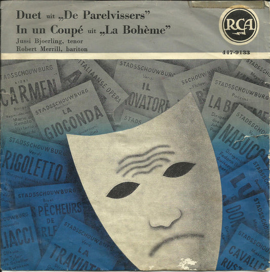 Jussi Björling, Robert Merrill : Duet uit "De Parelvissers" / In Un Coupé Uit "La Bohème" (7", Single, Red)
