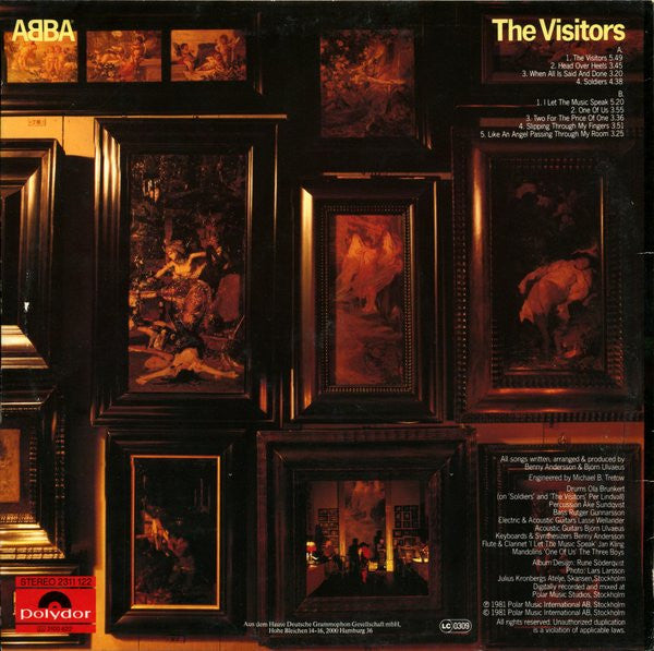 ABBA : The Visitors (LP, Album, Whi)