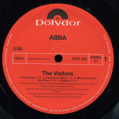 ABBA : The Visitors (LP, Album, Whi)