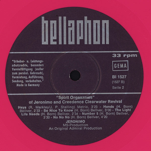 Jeronimo (2) And Creedence Clearwater Revival : "Spirit Orgaszmus" Of Jeronimo And Creedence Clearwater Revival (LP, Comp, Pin)