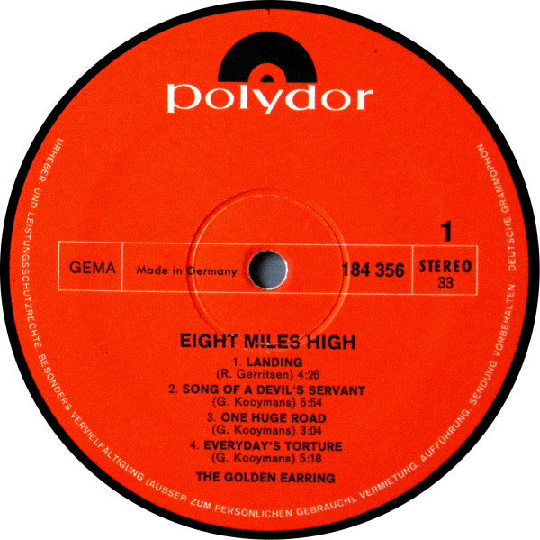 The Golden Earring* : Eight Miles High (LP, Album)