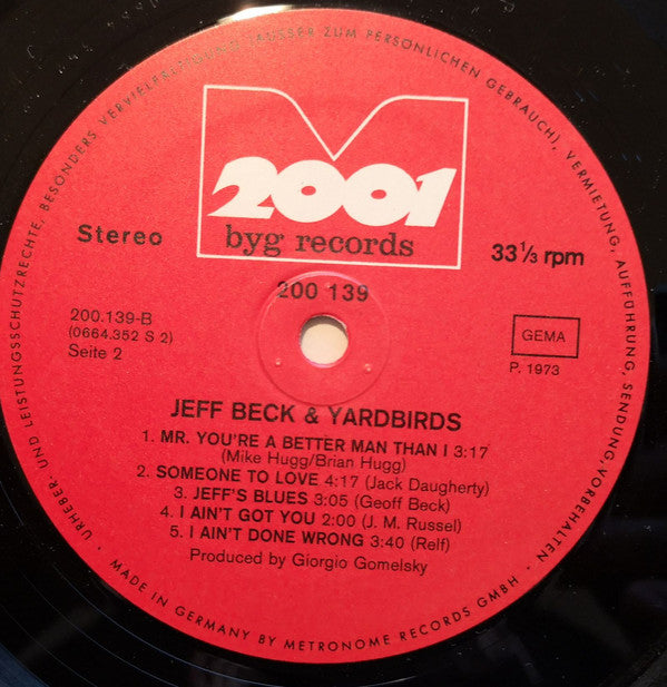 Jeff Beck & Yardbirds* : Jeff Beck & Yardbirds (LP, Comp)
