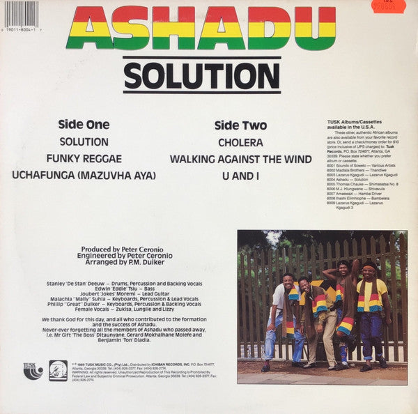 Ashadu : Solution (LP, Album)