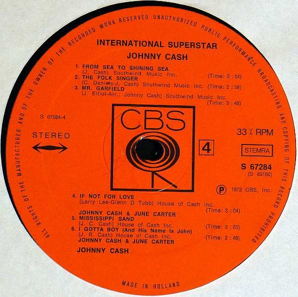 Johnny Cash : International Superstar (2xLP, Comp)