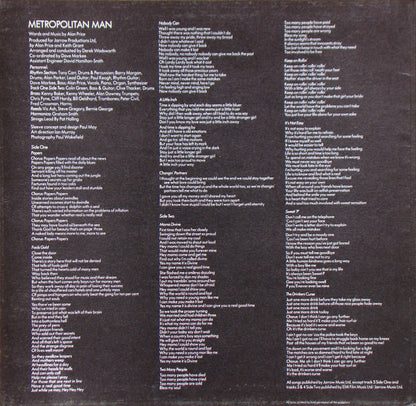Alan Price : Metropolitan Man (LP, Album, Gat)