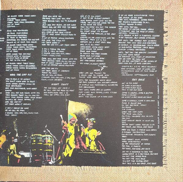 Bob Marley & The Wailers : Rastaman Vibration (LP, Album, RE, Gat)