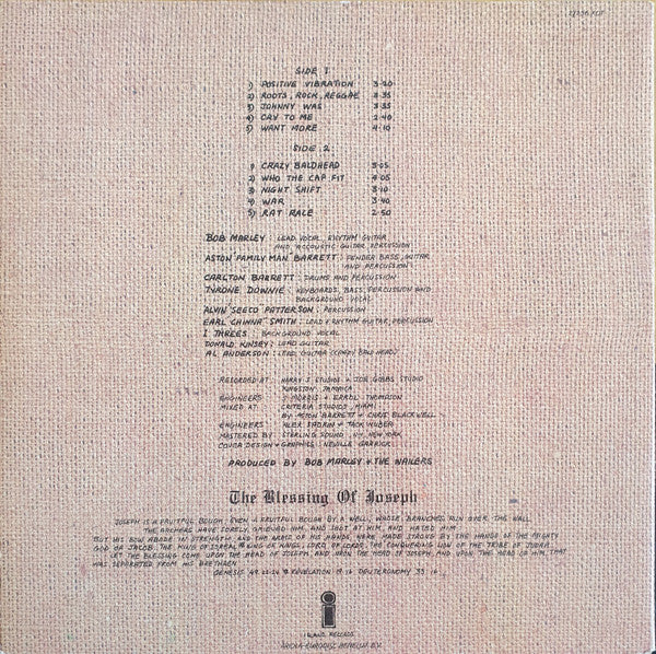 Bob Marley & The Wailers : Rastaman Vibration (LP, Album, RE, Gat)